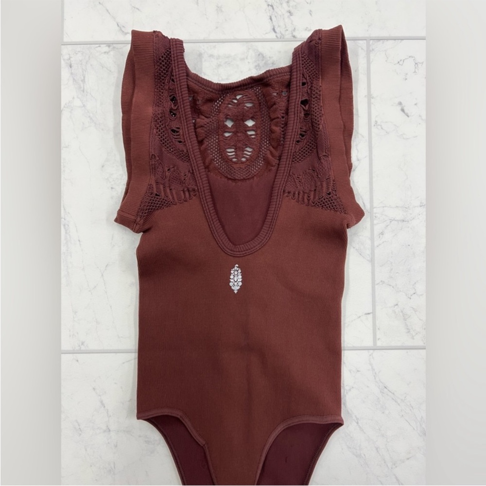 Free People Crochet Thong Leotard M/L NWOT